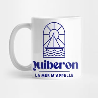 Quiberon the sea is calling me - Brittany Morbihan 56 Sea Holidays Beach Mug